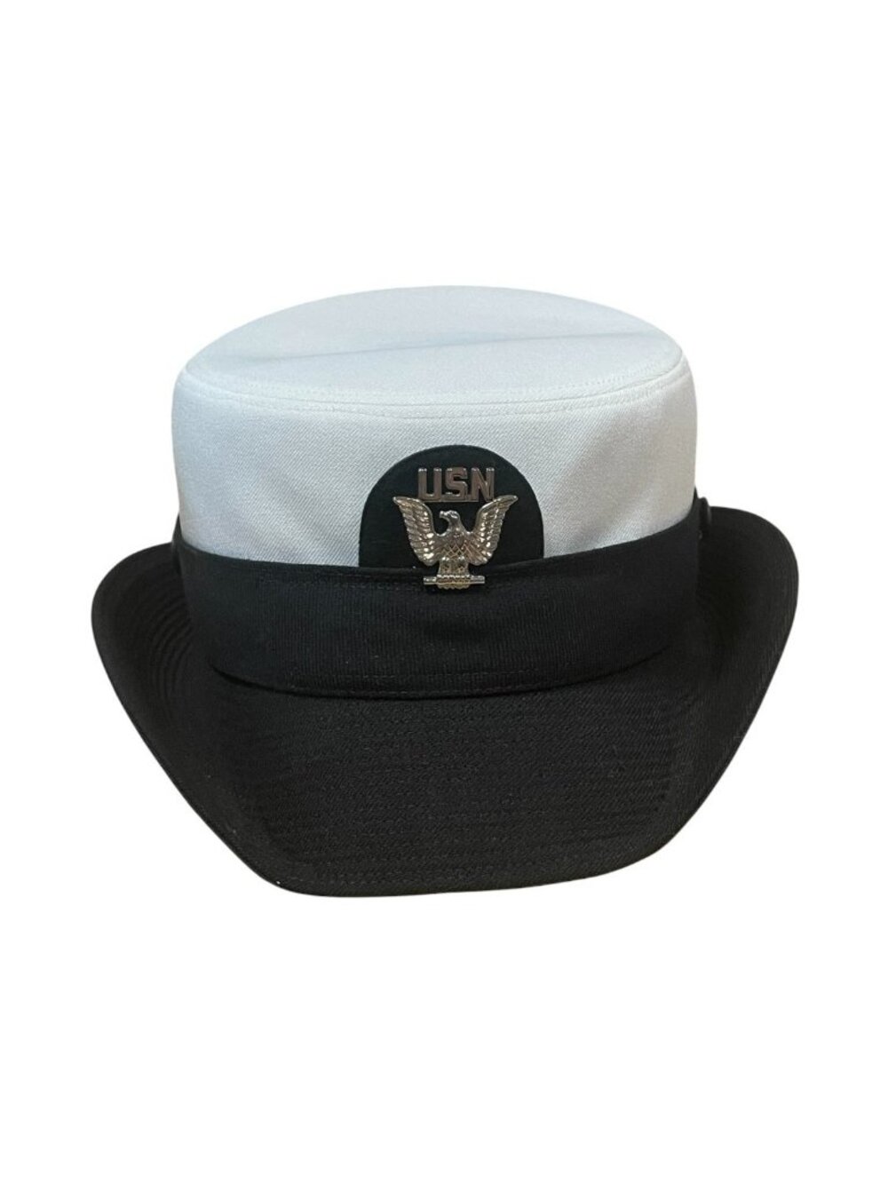 US Navy Women's Dress Uniform Dress Hat White Combination Cap Size 23 1/2